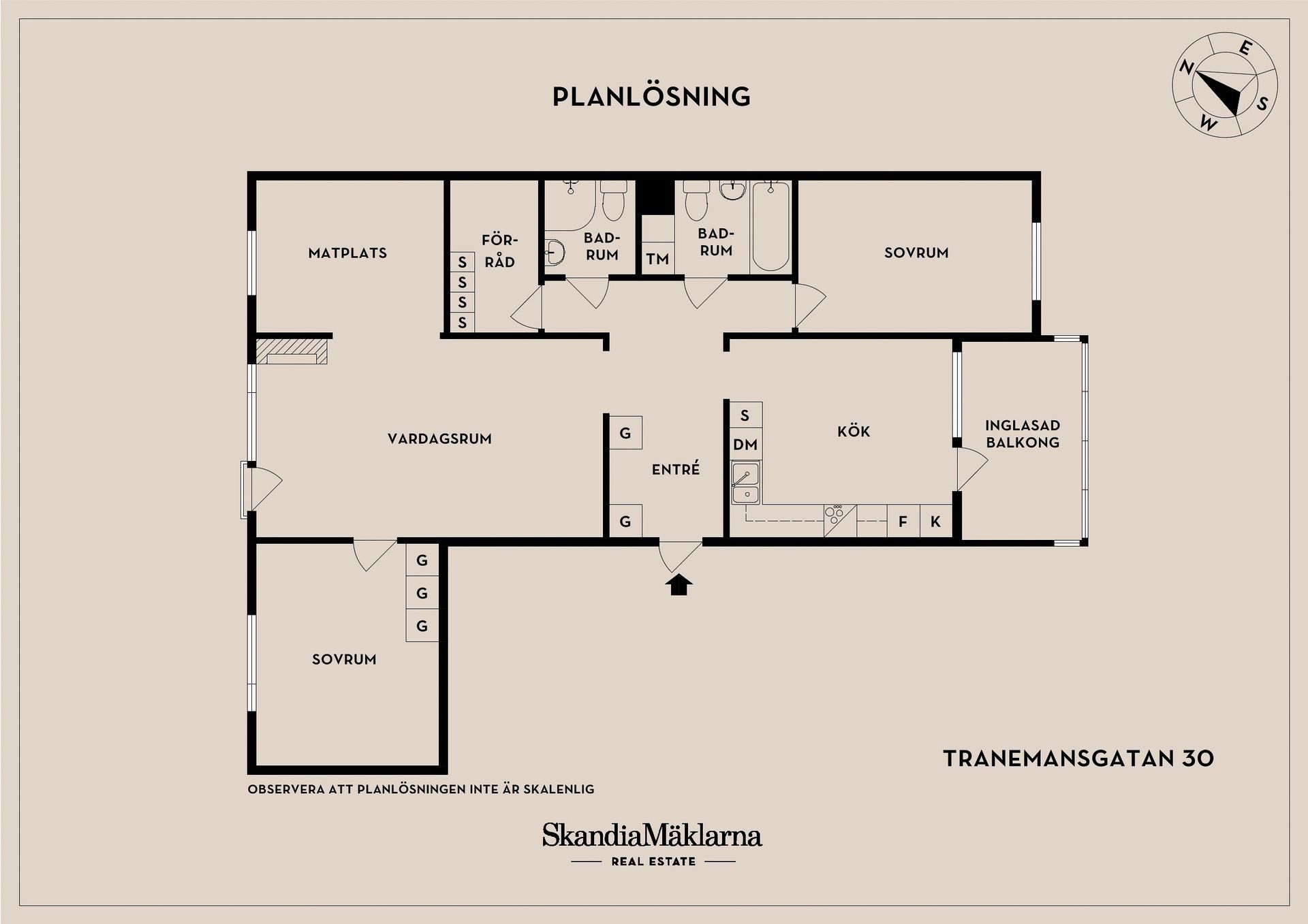 Bostadsrätt, Tranemansgatan 30, Eneborg, Helsingborg