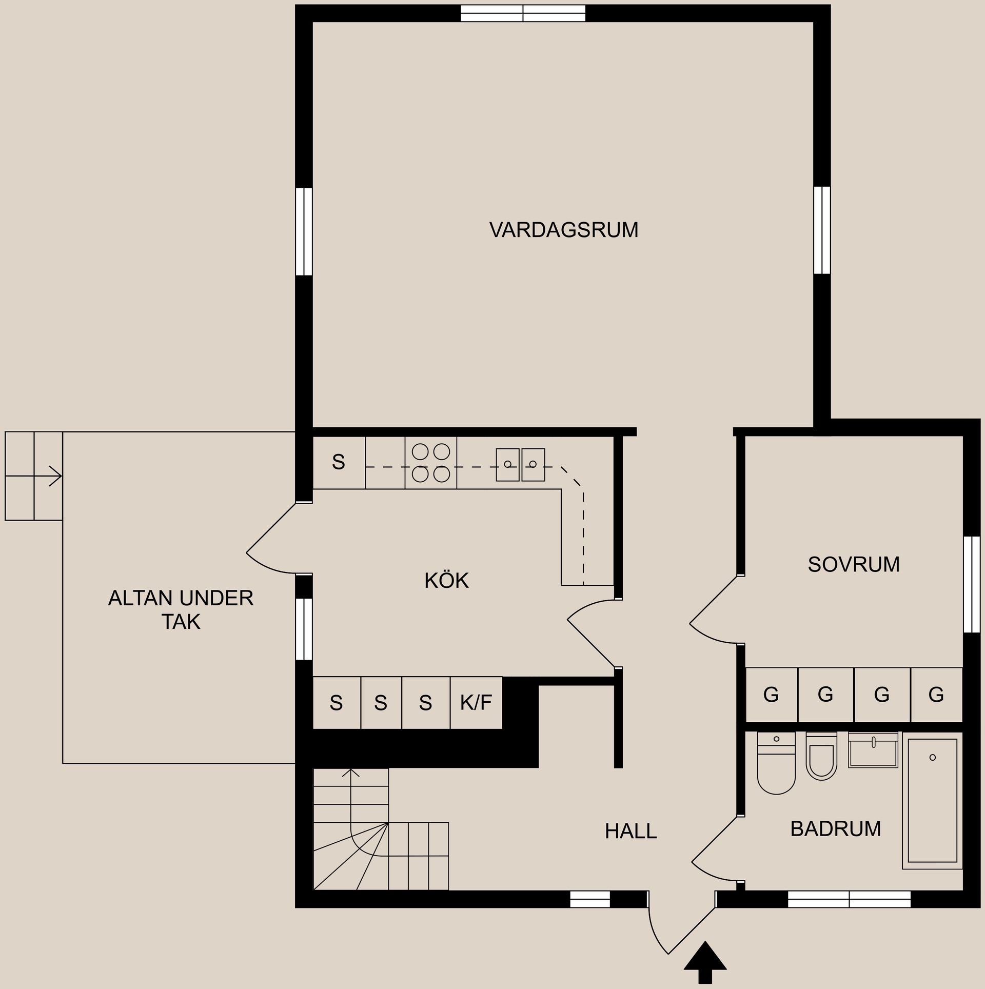 Villa, Solviksgatan 8, Skarphagen, Norrköping