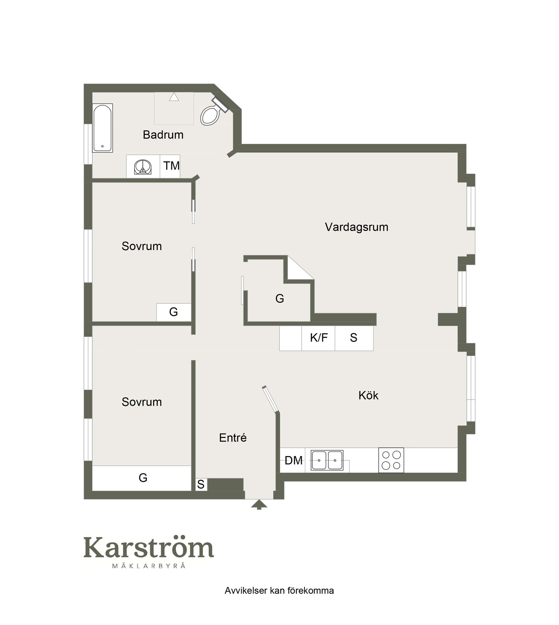 Bostadsrätt, Trädgårdsgatan 32B, Centrum, Sundsvall