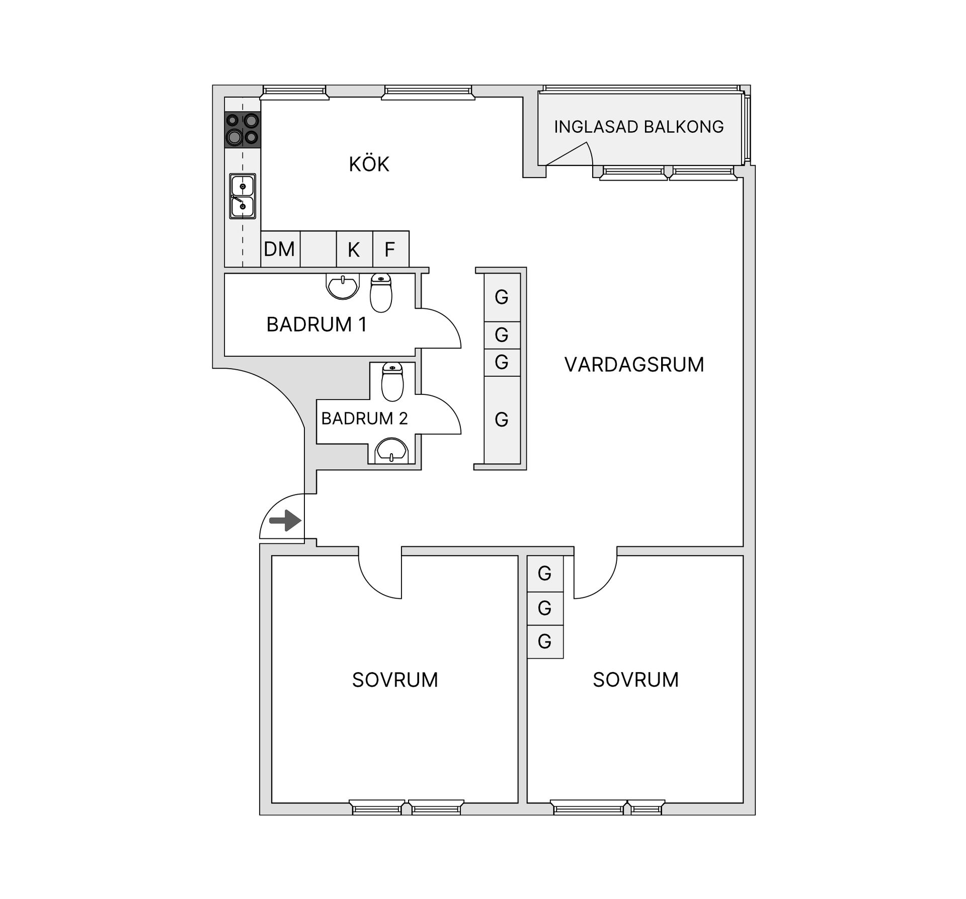 Bostadsrätt, Myggdalsvägen 62 4tr, Tyresö Centrum, Tyresö