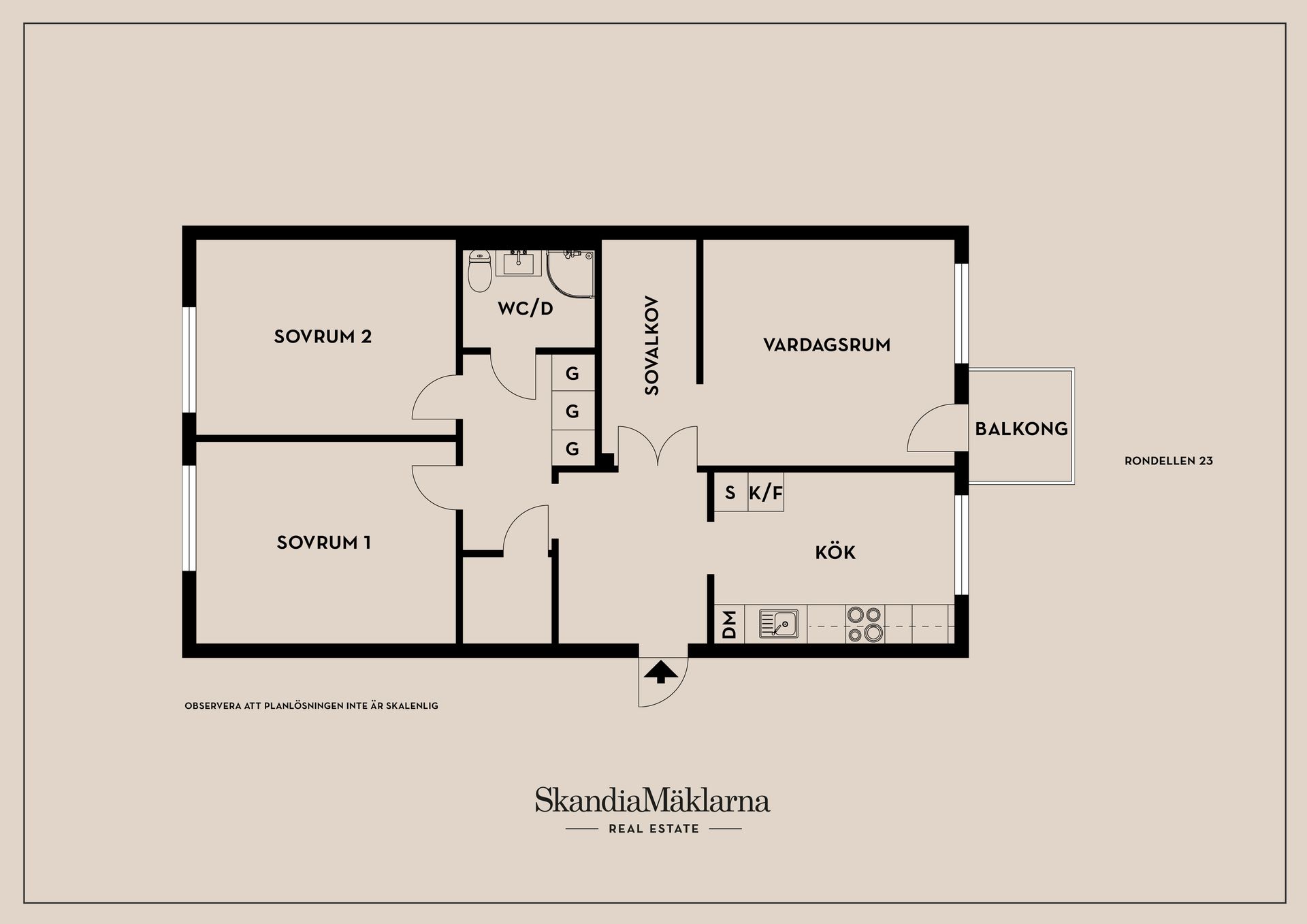 Bostadsrätt, Rondellen 23, Kallhäll, Järfälla
