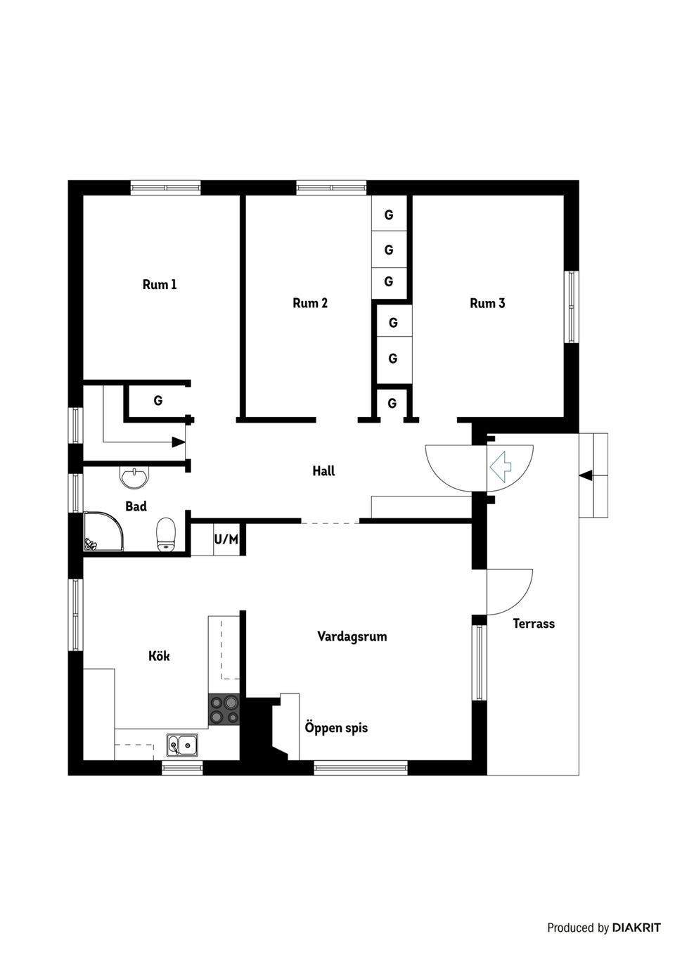 Villa, Smålandsvägen 11, Oppeby, Nyköping