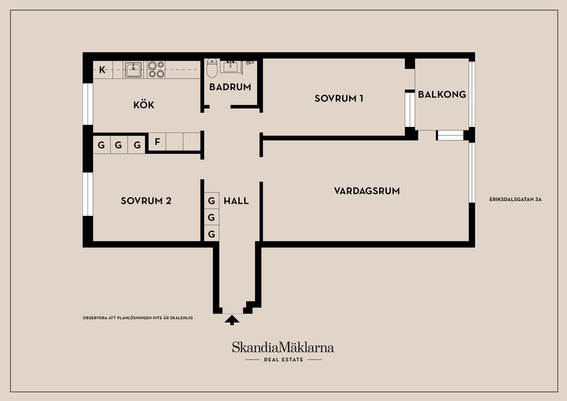 Bostadsrätt, Eriksdalsgatan 3A, Katrinelund, Malmö