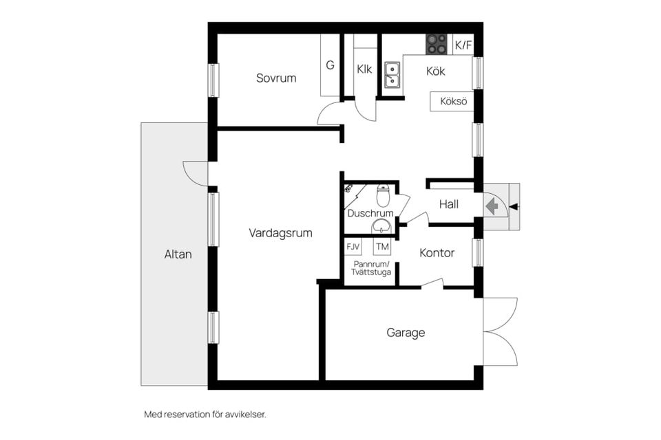 Radhus, Skiftesvägen 34, Brännan, Härnösand