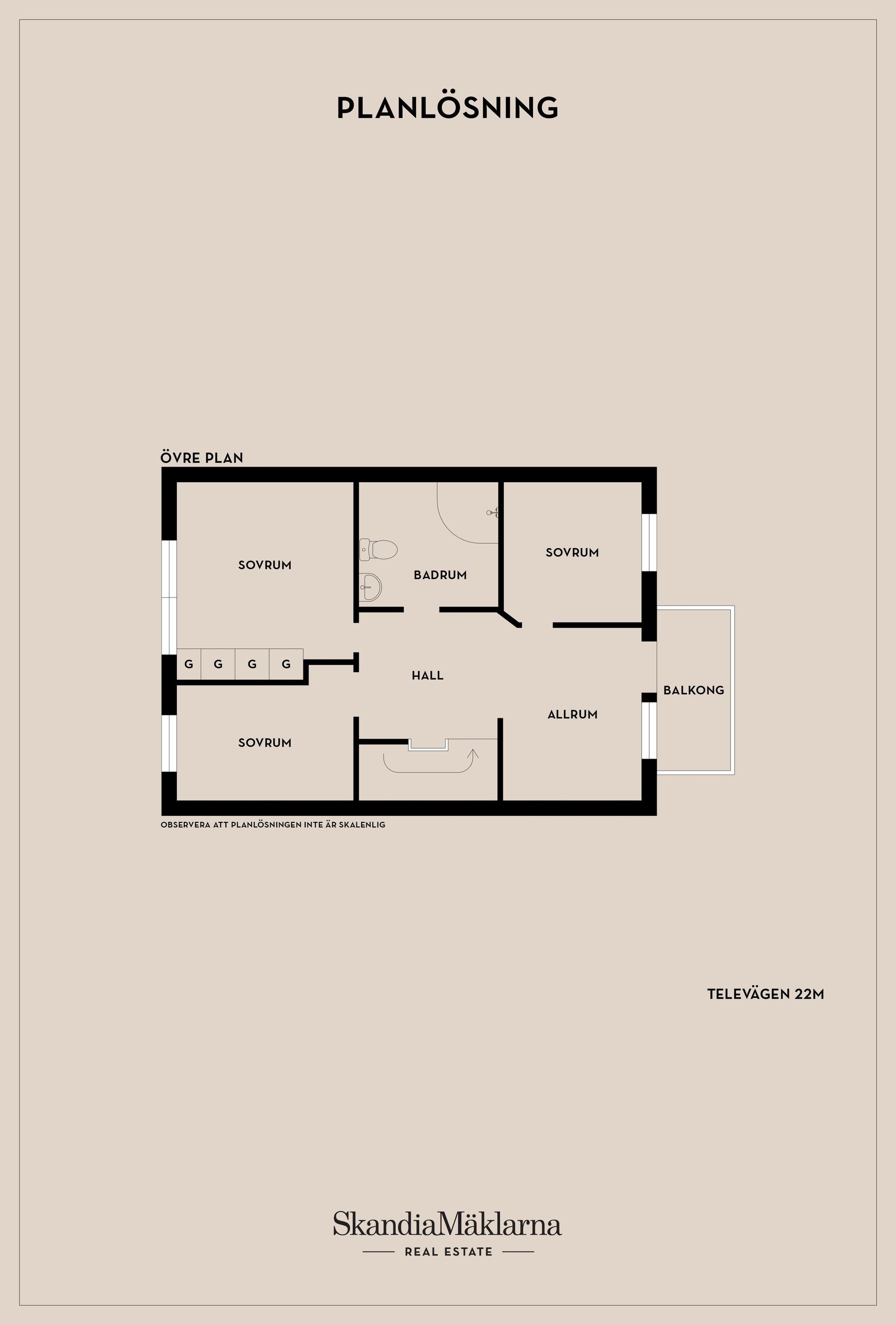 Radhus, Televägen 22M, Skellefteå