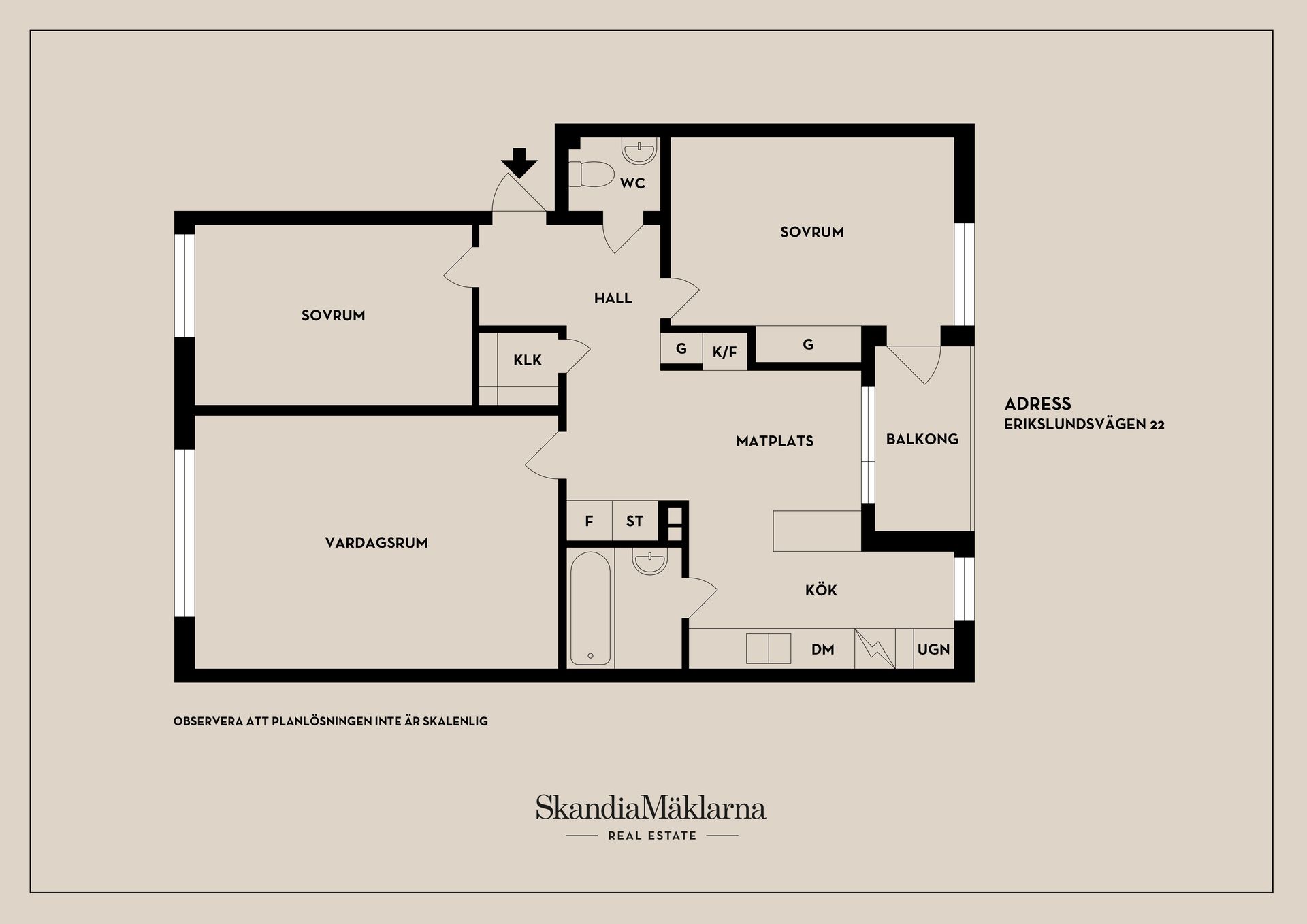 Bostadsrätt, Erikslundsvägen 22, Rosenkälla, Nyköping