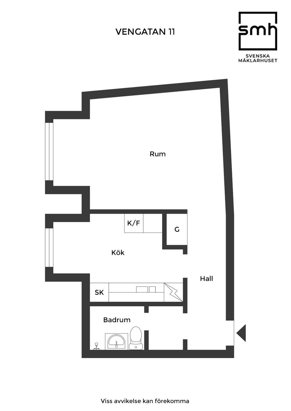 Bostadsrätt, Vengatan 11, Väster, Landskrona