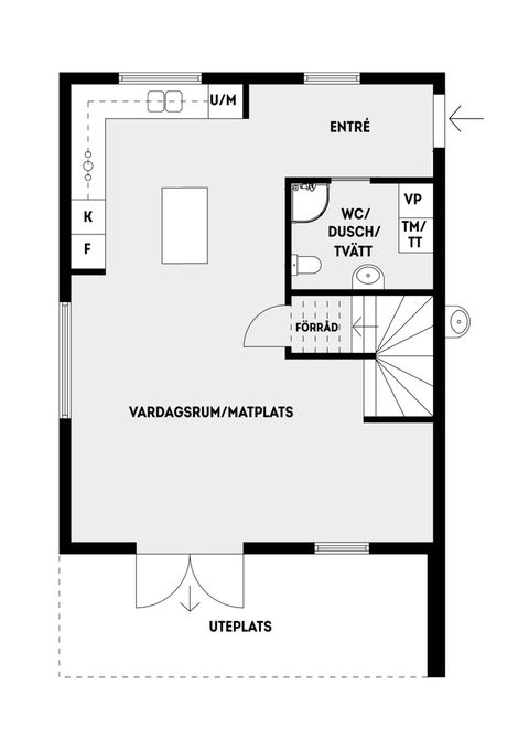 Radhus, Sandborgsslingan 44c, Täby Kyrkby, Täby