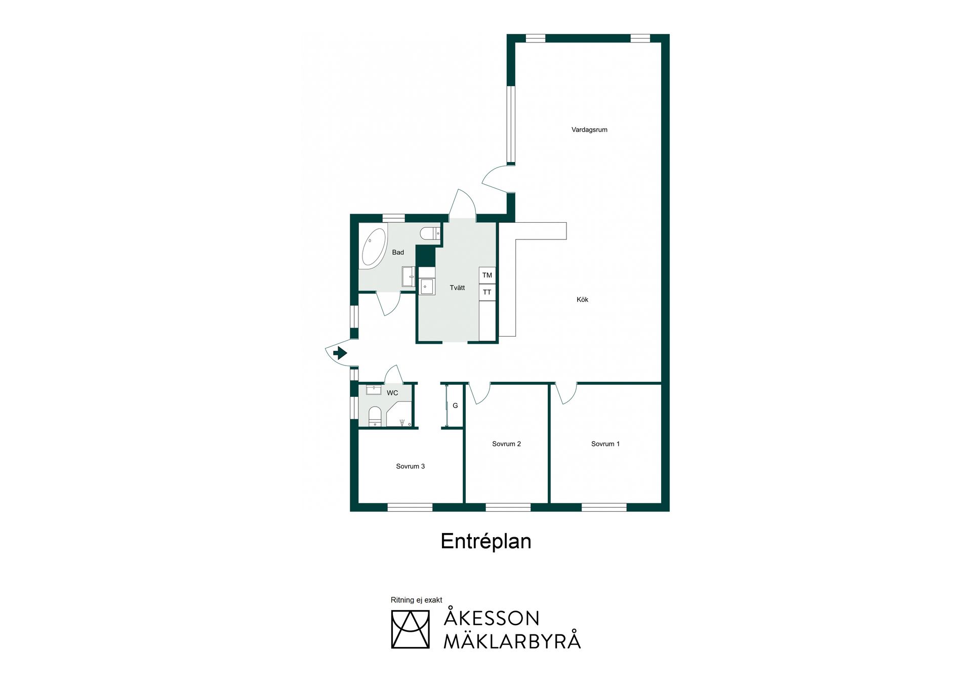 Radhus, Östratorpsvägen 23, Hov, Växjö