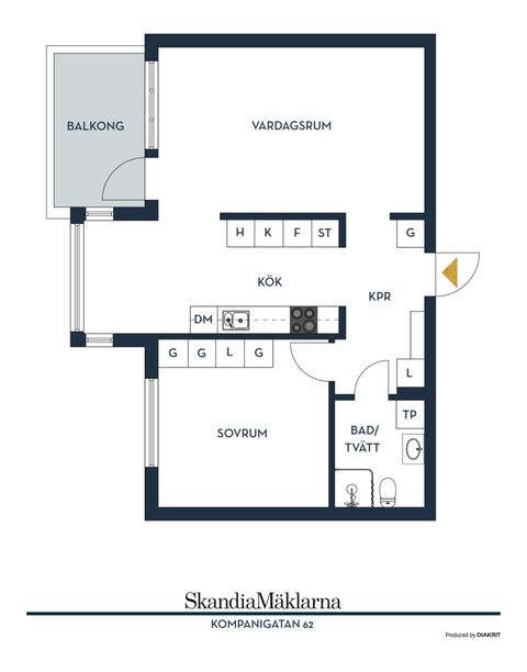 Bostadsrätt, Kompanigatan 62, Hagaberg, Linköping