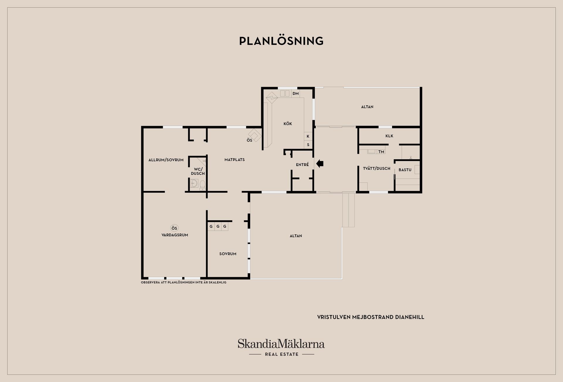 Villa, Vristulven Mejbostrand dianehill, Skövde