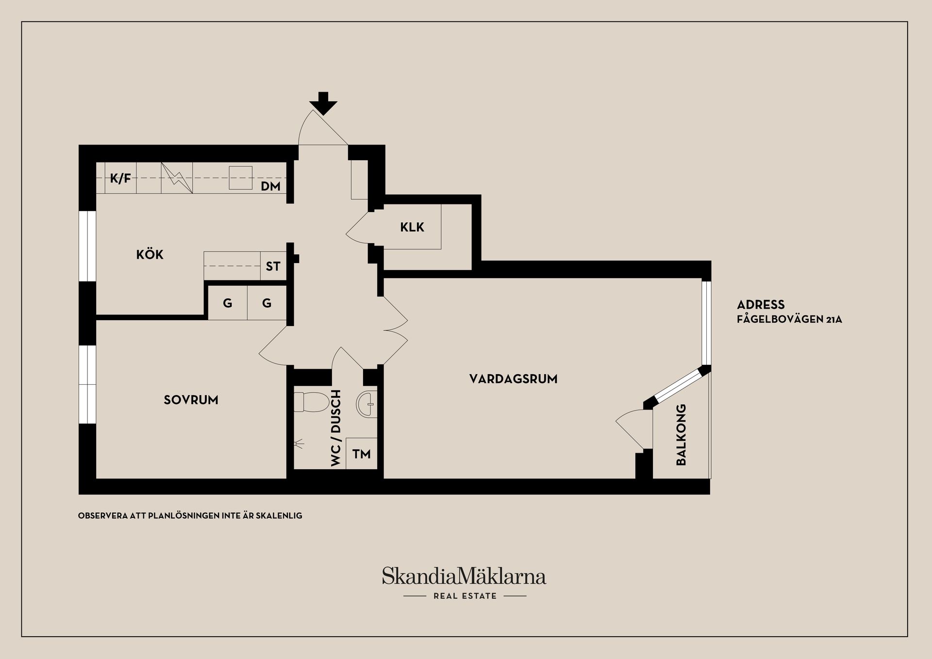 Bostadsrätt, Fågelbovägen 21A, Fågelbo, Nyköping
