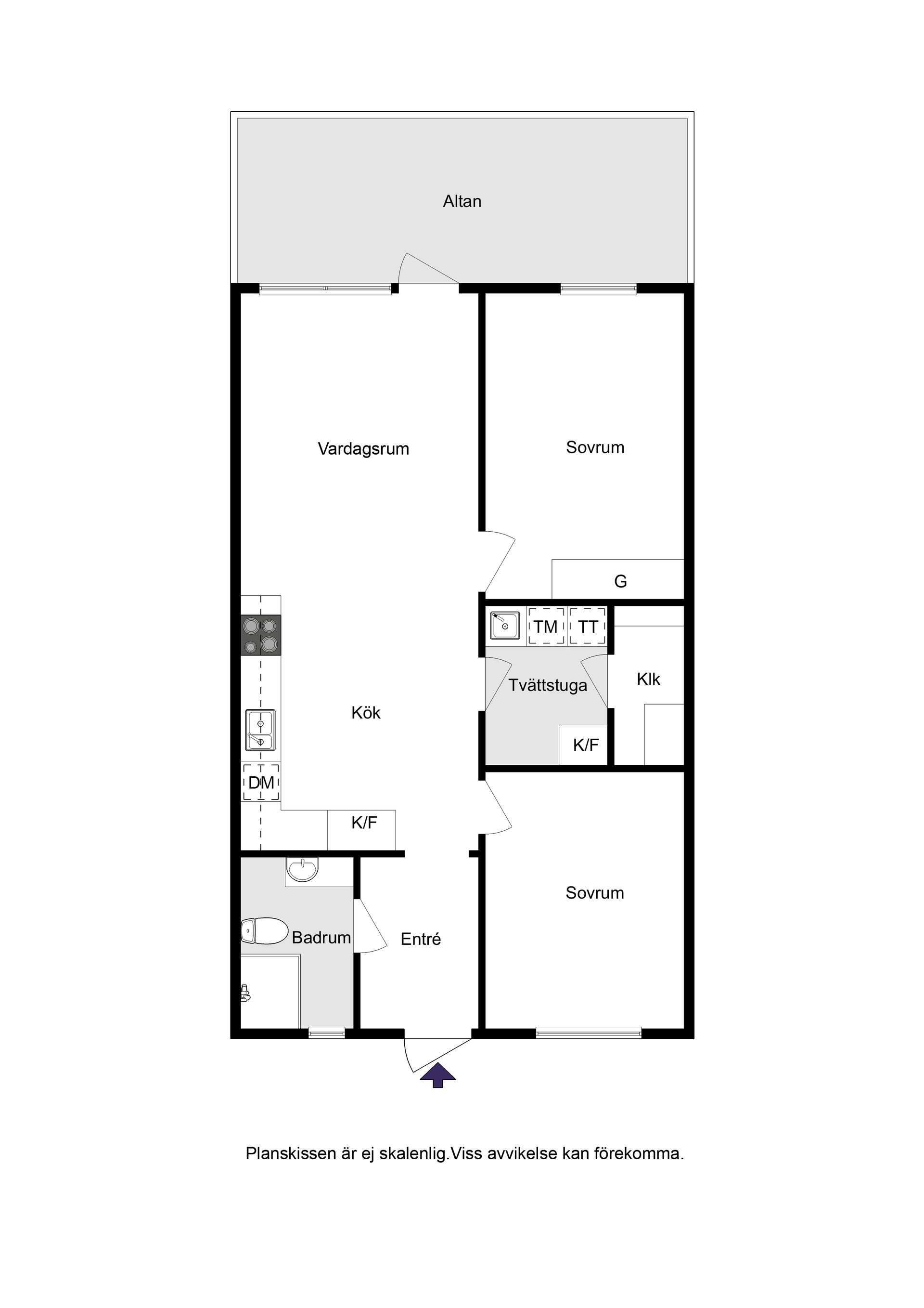 Bostadsrätt, Grangatan 2G, Gullbrandstorp, Halmstad