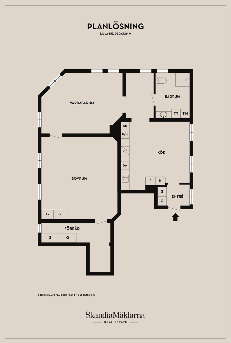 Bostadsrätt, Lilla Hejdegatan 9, Östra Förstaden, Ystad