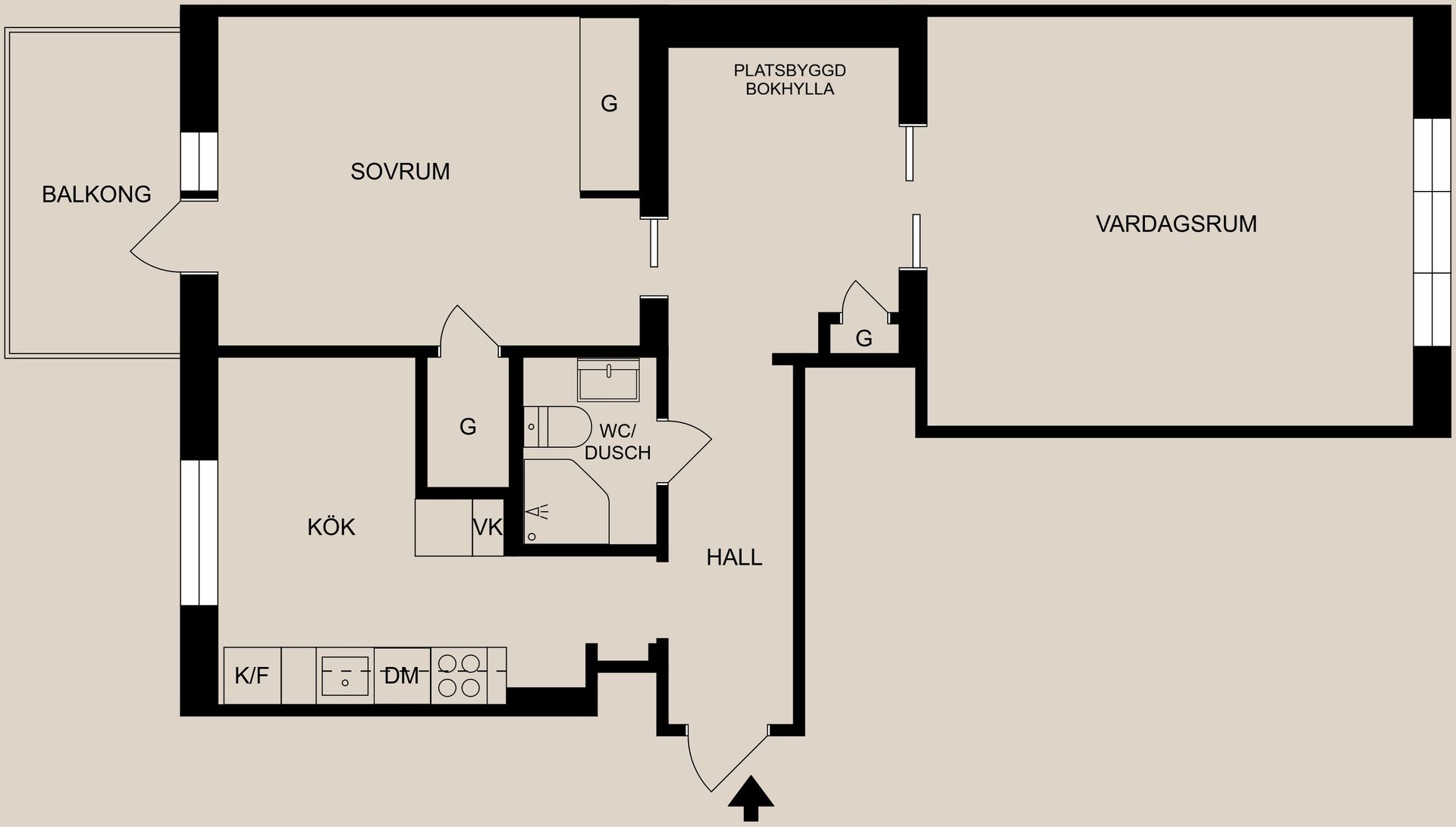 Bostadsrätt, Loddbygatan 4, Centralt, Norr, Norrköping