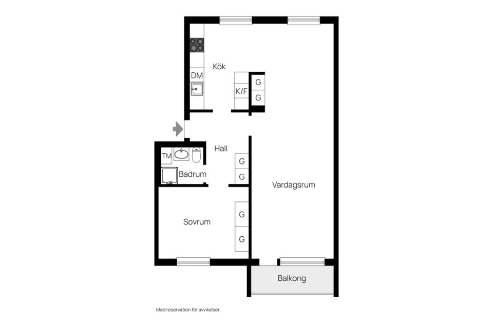 Bostadsrätt, Frans Malmrosgatan 45A, Centralt Trelleborg, Trelleborg