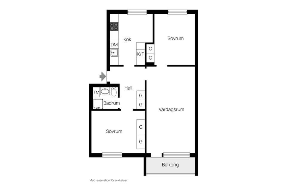 Bostadsrätt, Frans Malmrosgatan 45A, Centralt Trelleborg, Trelleborg