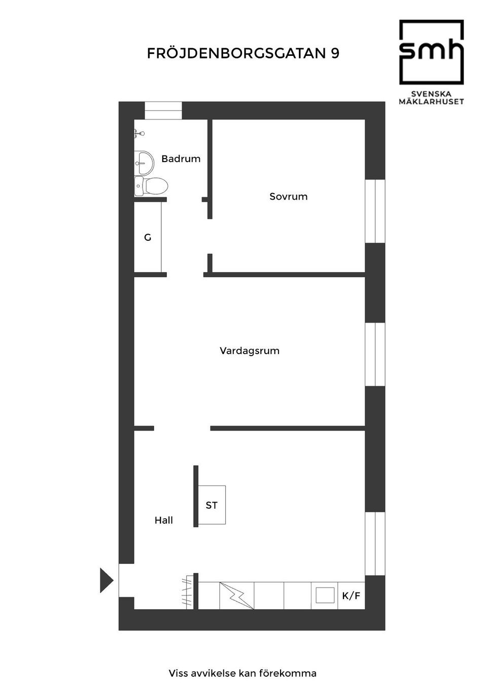 Bostadsrätt, Fröjdenborgsgatan 9, Väster, Landskrona