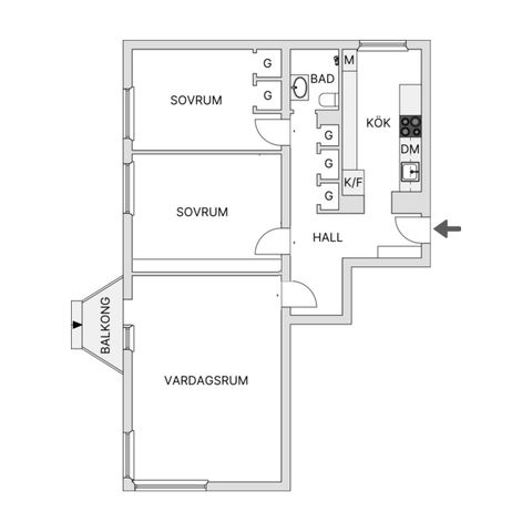 Bostadsrätt, Rådmansgatan 15F, Triangeln, Malmö