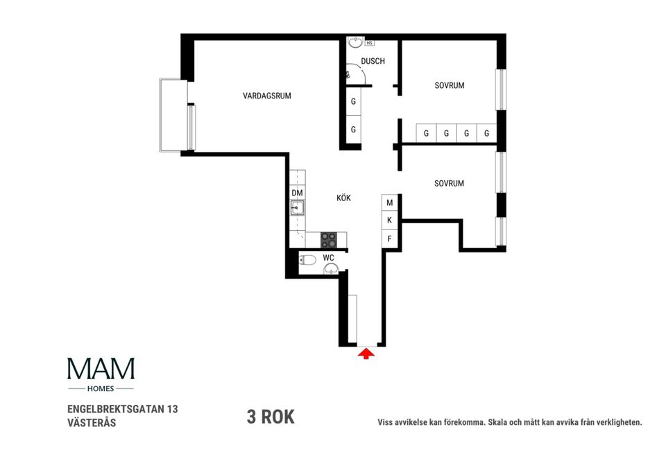 Bostadsrätt, Engelbrektsgatan 13, Centrum, Västerås