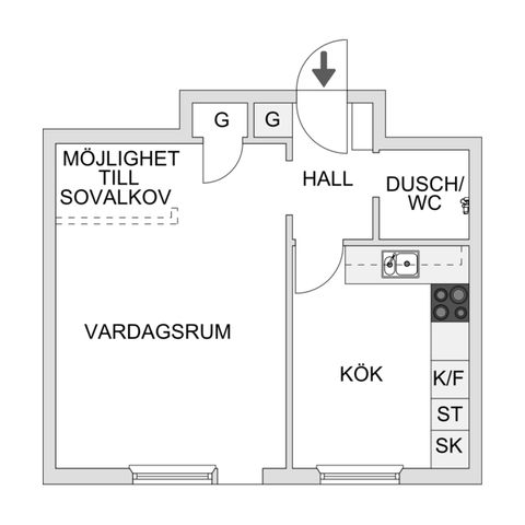 Bostadsrätt, Brunnsgatan 8B, Huskvarna, Jönköping