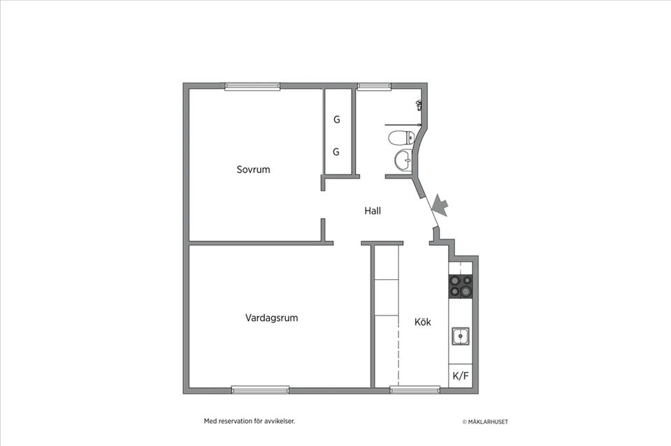 Bostadsrätt, Björkbacksvägen 46, våning 2/3, Johannesfred, Stockholm
