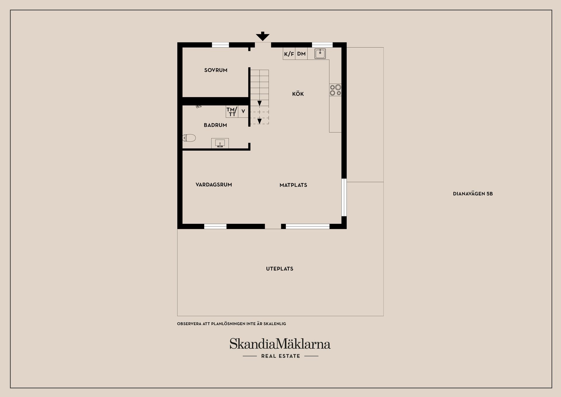 Radhus, Dianavägen 5B, Glömsta, Huddinge