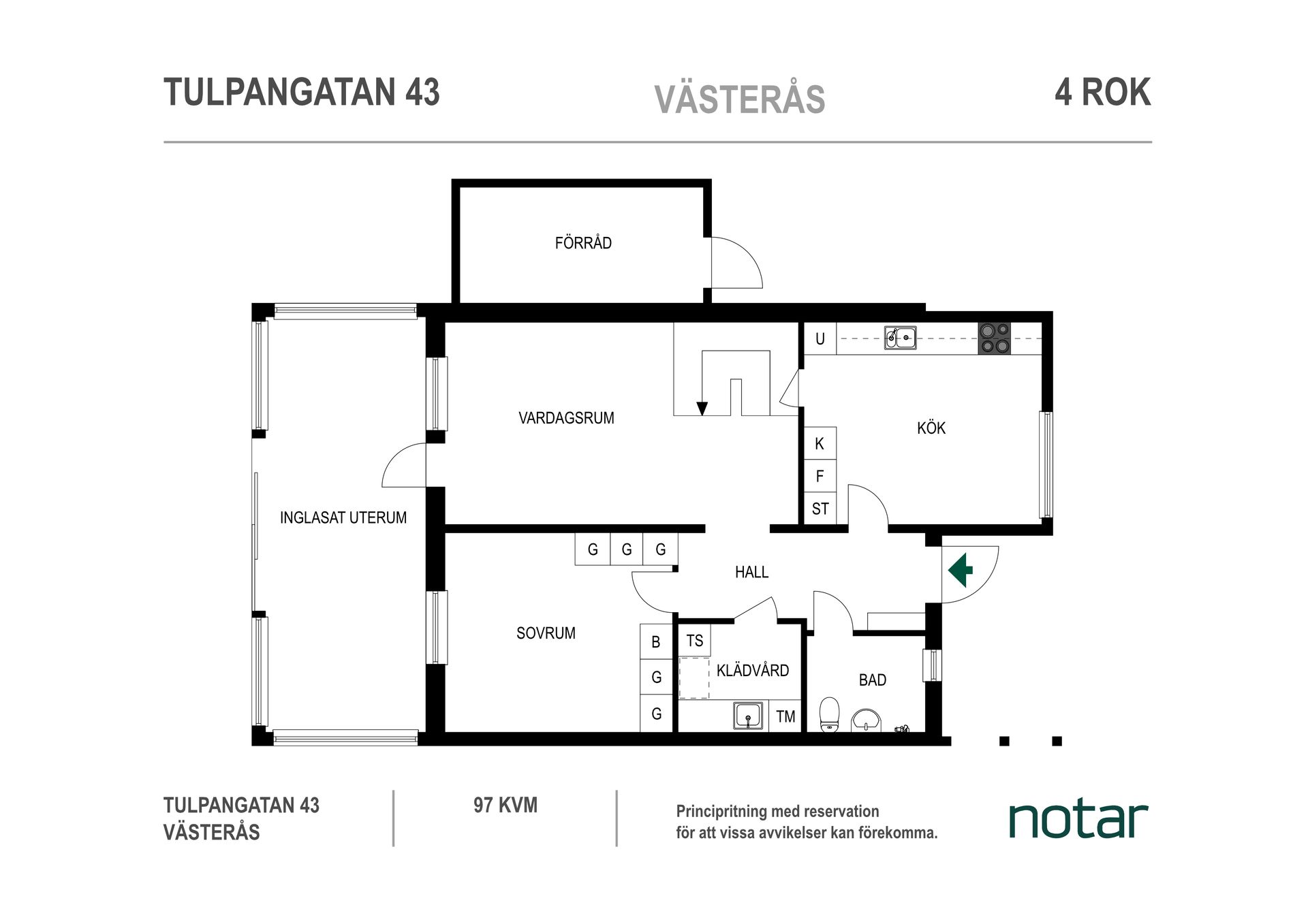 Radhus, Tulpangatan 43, Norra Gryta, Västerås