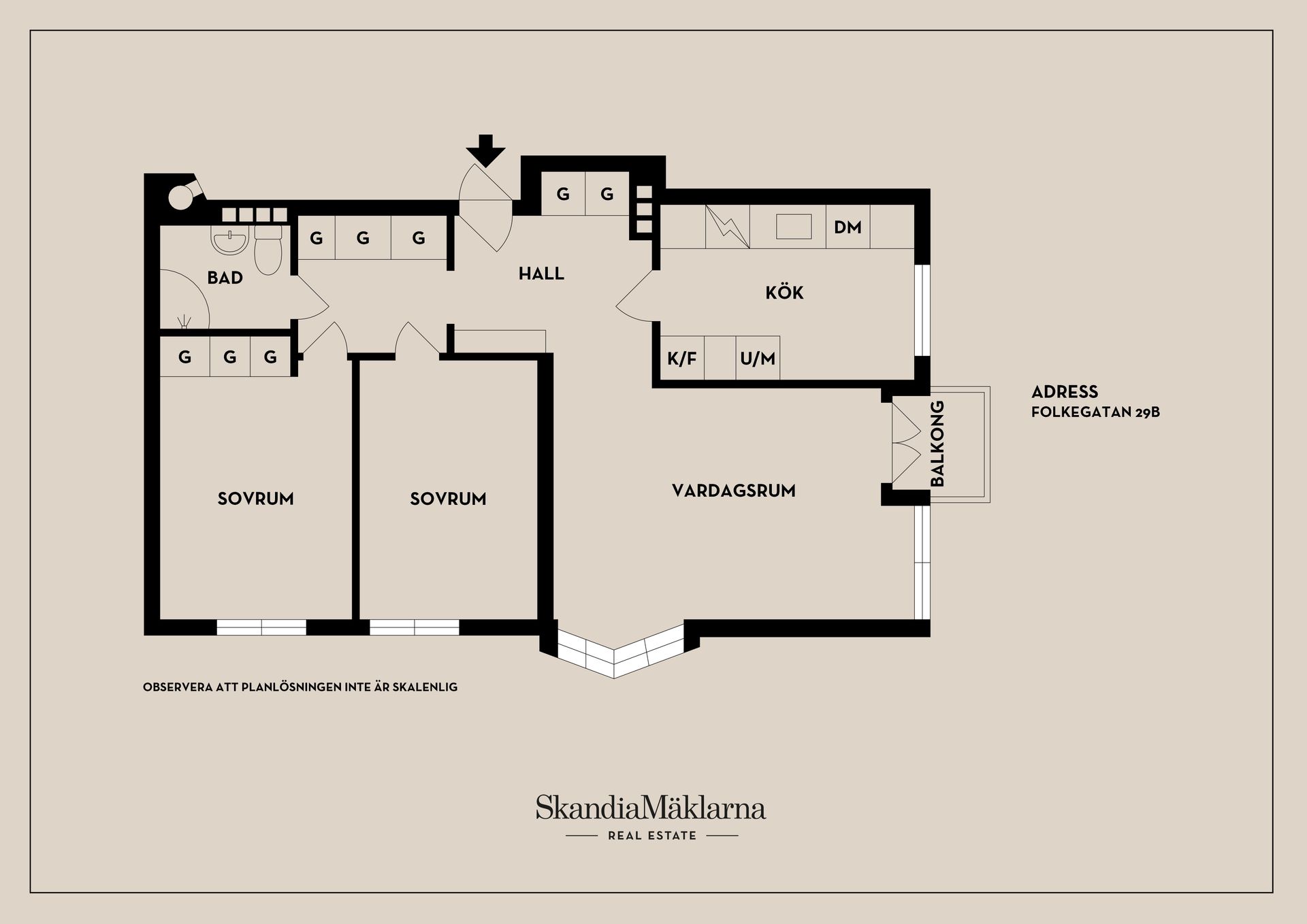 Bostadsrätt, Folkegatan 25B, Oxelösund