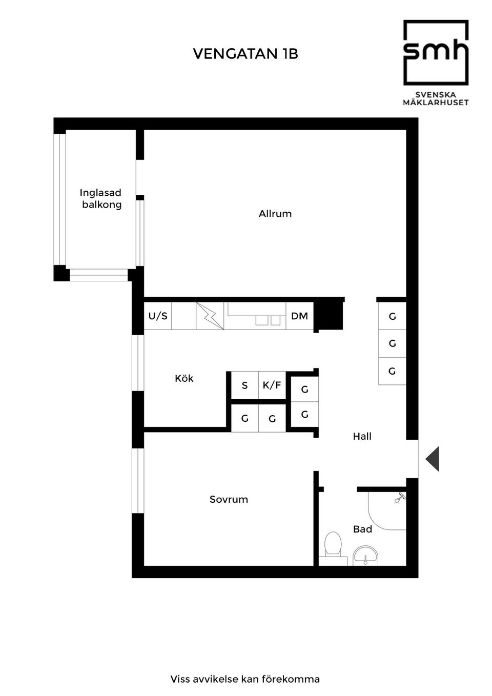 Bostadsrätt, Vengatan 1B, Väster, Landskrona