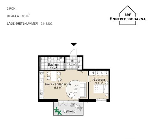 Bostadsrätt, Önneredsvägen 112, Önnered, Göteborg