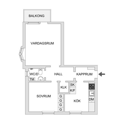 Bostadsrätt, Idrottsgatan 3A, Huskvarna, Jönköping