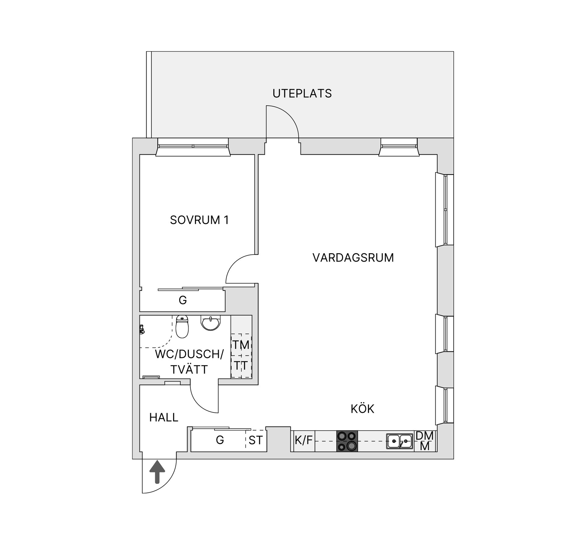 Bostadsrätt, Parkettgatan 10, Södra Munksjön/Skeppsbron, Jönköping