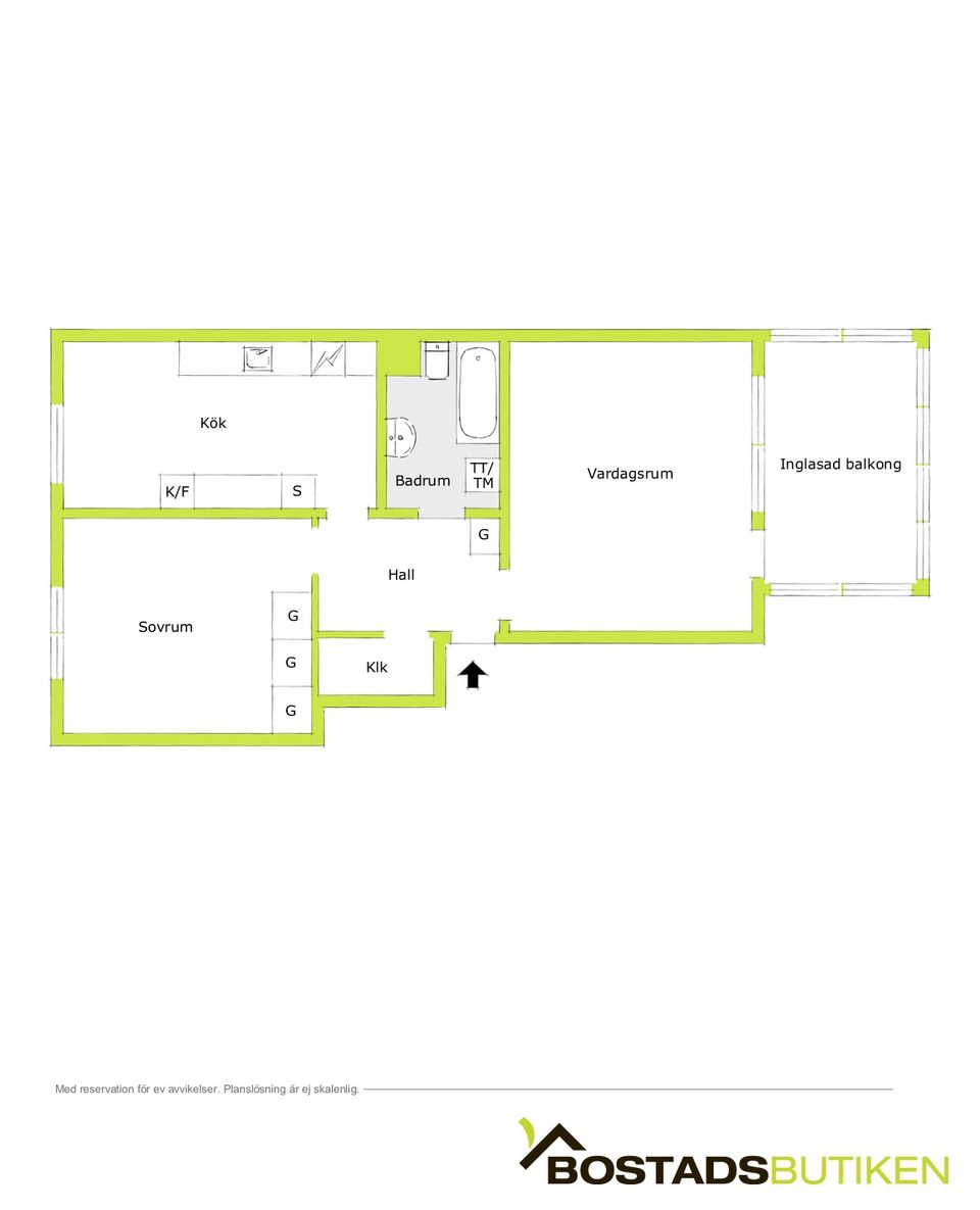 Bostadsrätt, Tjärhovsgatan 7A, Centralt-Söder, Uddevalla