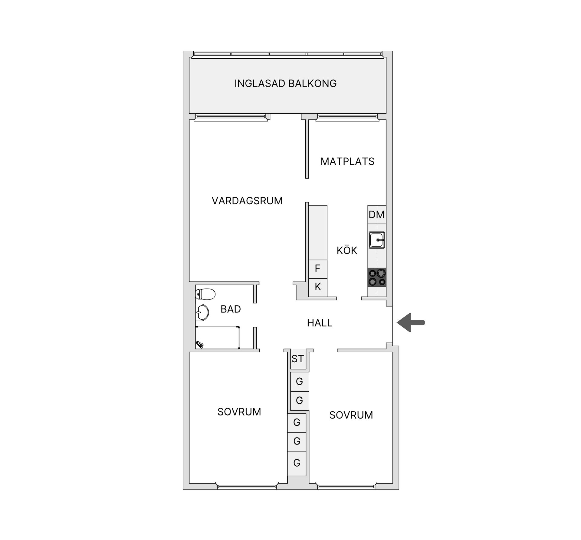 Bostadsrätt, Malmvägen 16A, 7 tr, Tureberg, Sollentuna