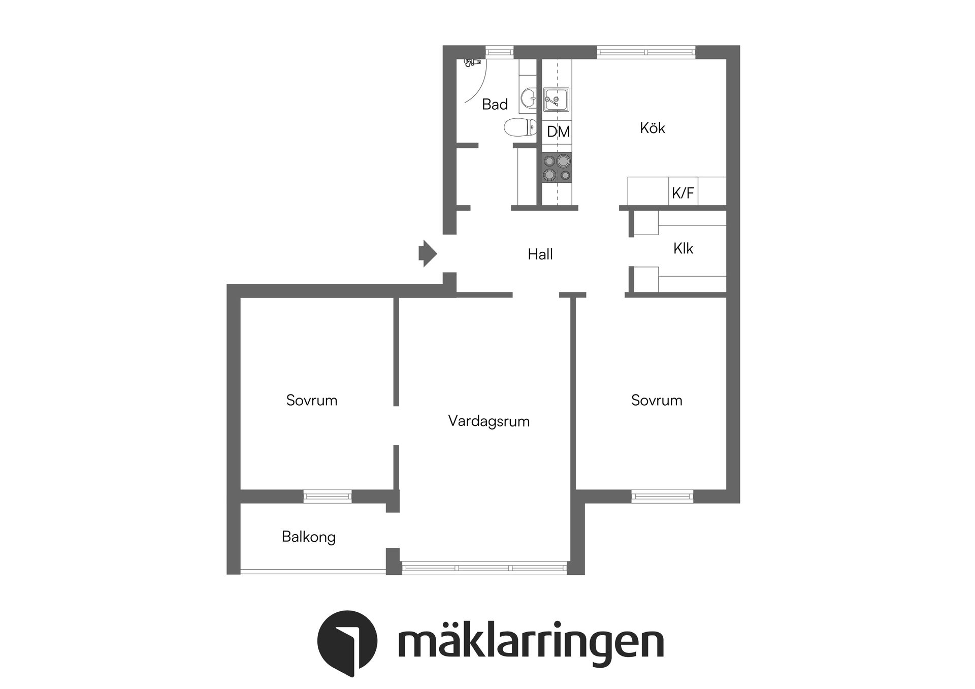 Bostadsrätt, Mirabellbacken 8, 2tr, Hässelby Strand, Stockholm