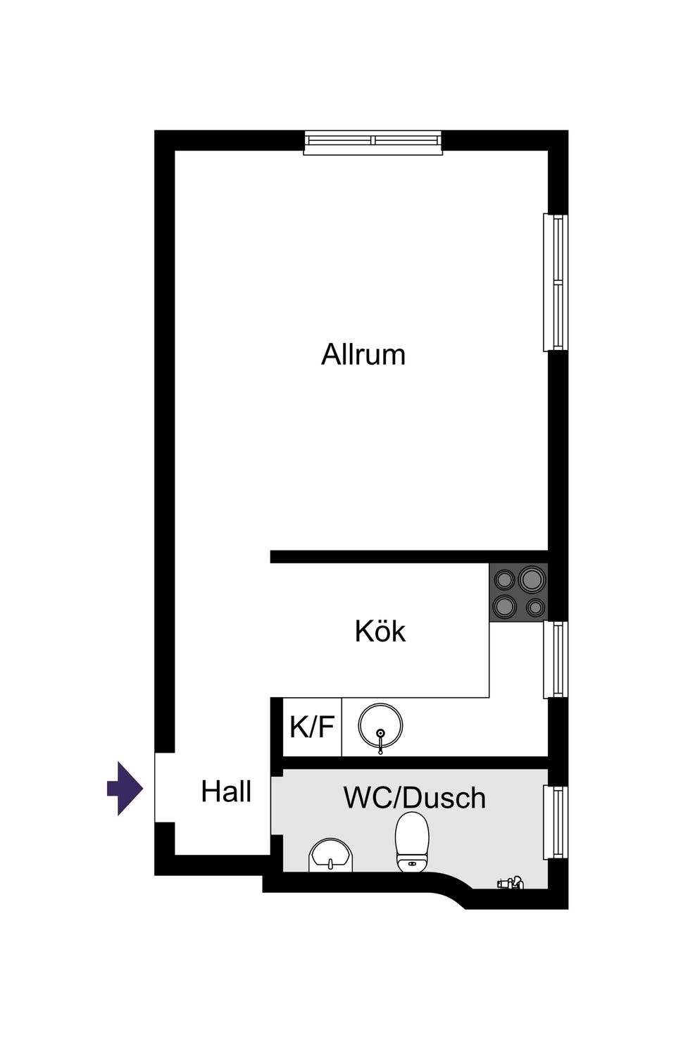Bostadsrätt, Solbergsvägen 45, Bromma / Mariehäll, Stockholm