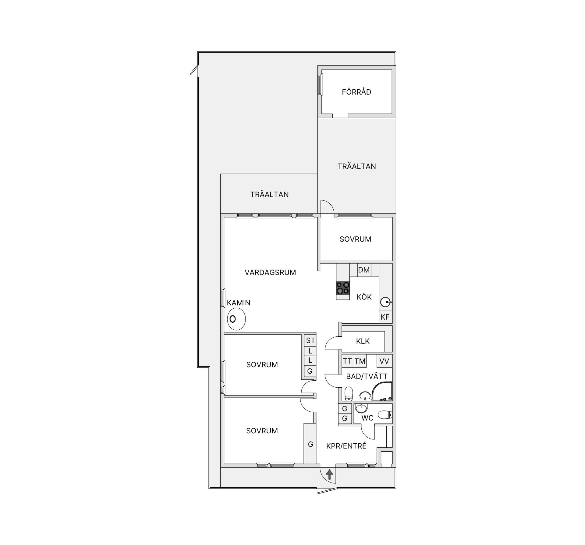 Radhus, Fårtickegången 21, Krusboda, Tyresö