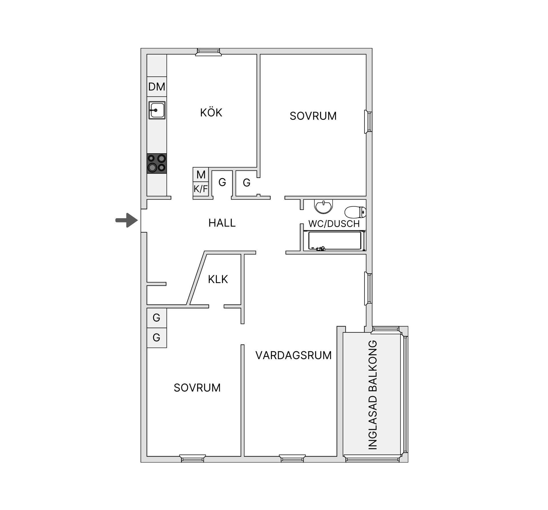 Bostadsrätt, Olstorpsgatan 7A, Centralt, Ljungby