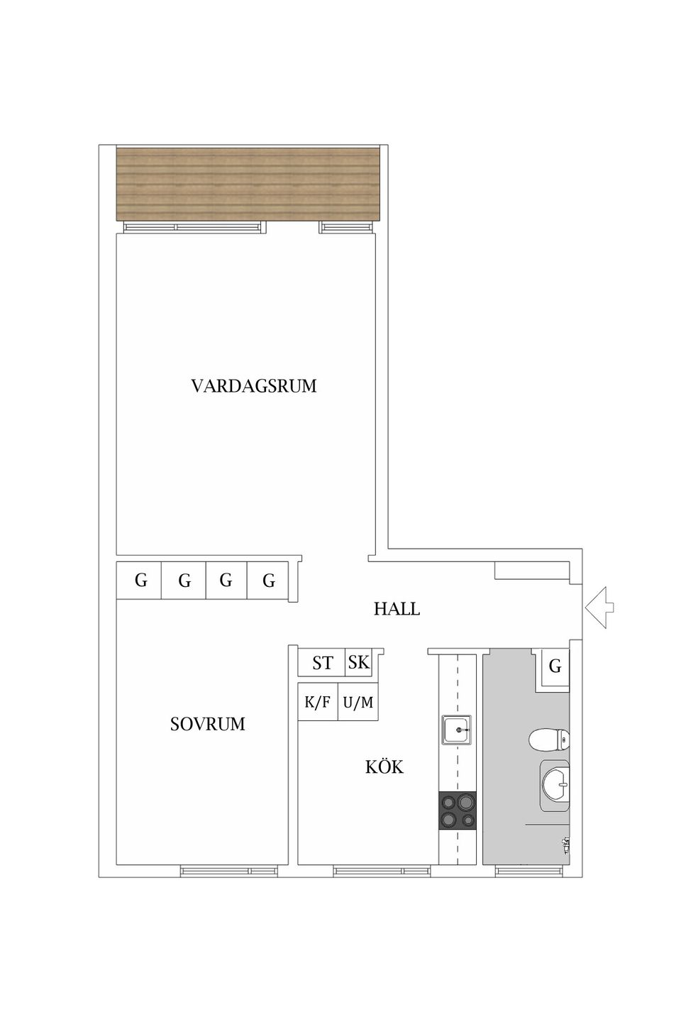 Bostadsrätt, Västgötavägen 23A, Östra Gärdet, Falkenberg