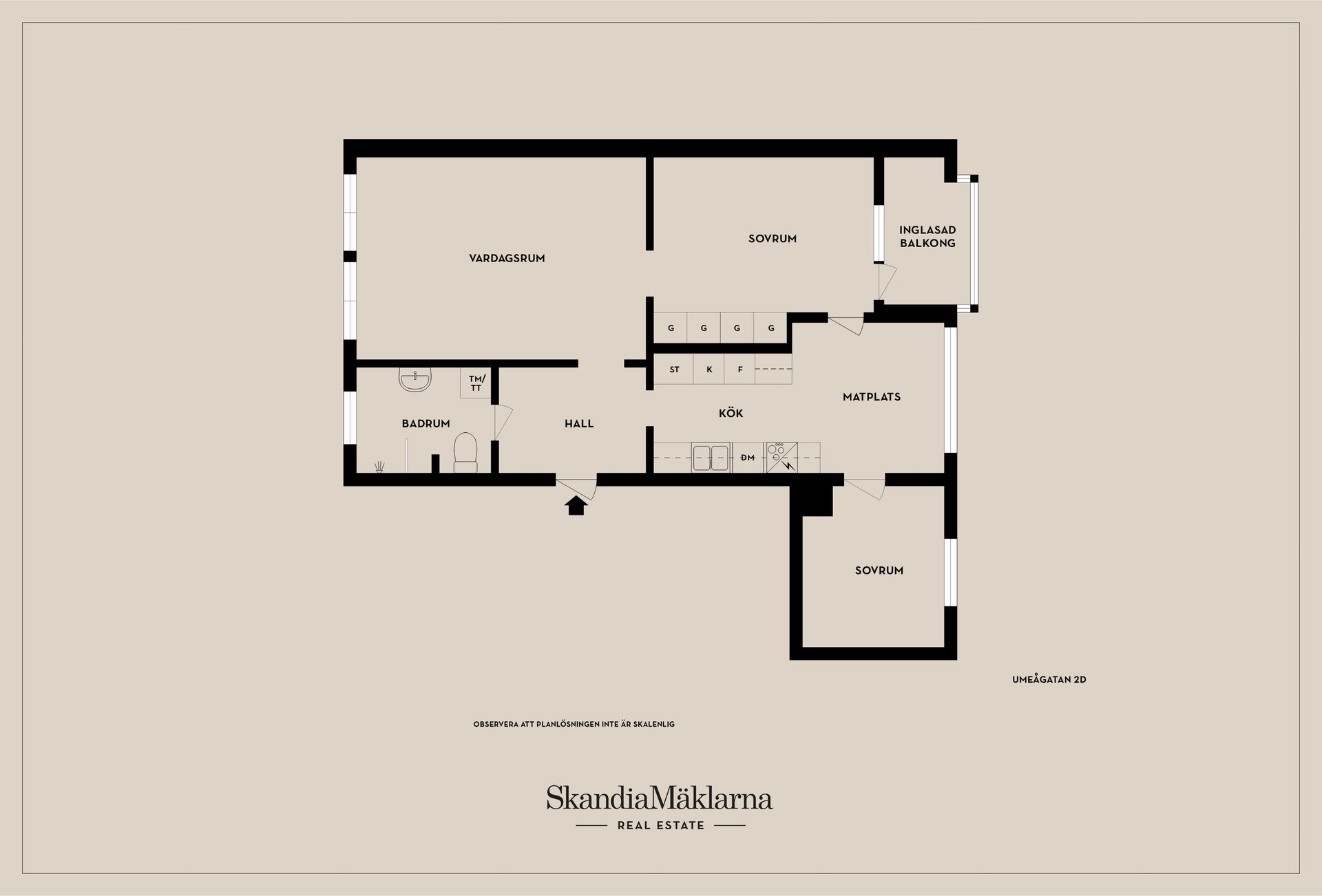 Bostadsrätt, Umeågatan 2D, Rosengården, Helsingborg