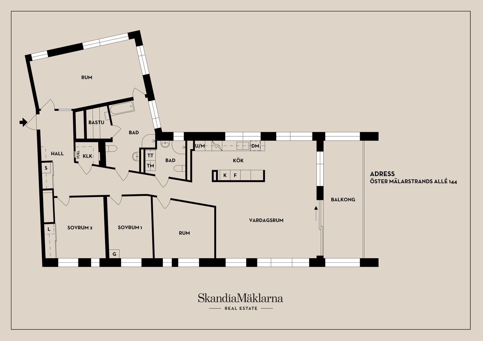 Bostadsrätt, Öster Mälarstrands allé 144, Öster Mälarstrand, Västerås
