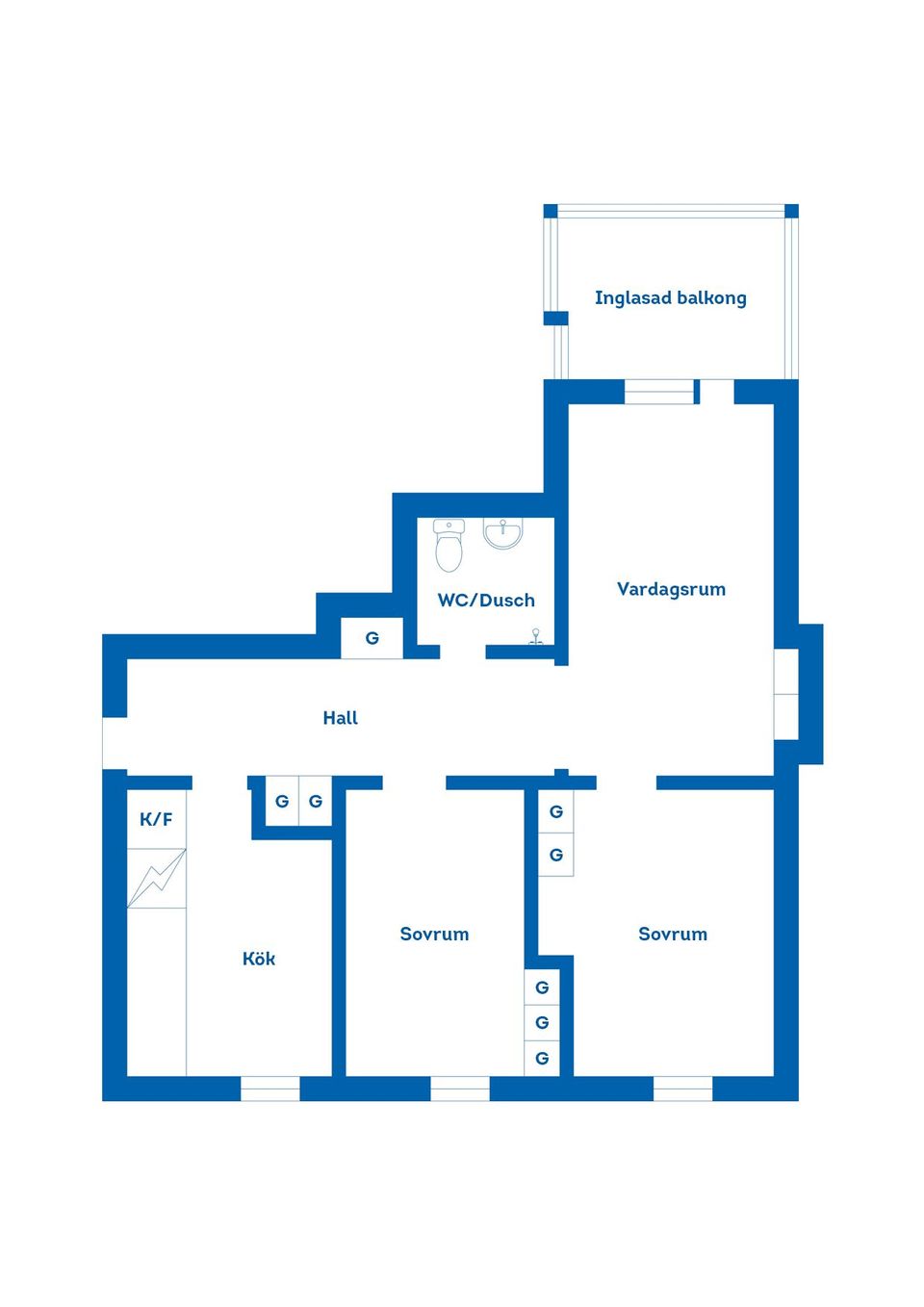 Bostadsrätt, Hammelins väg 12C, Rydénskan / Kalleberga Hallar, Ronneby