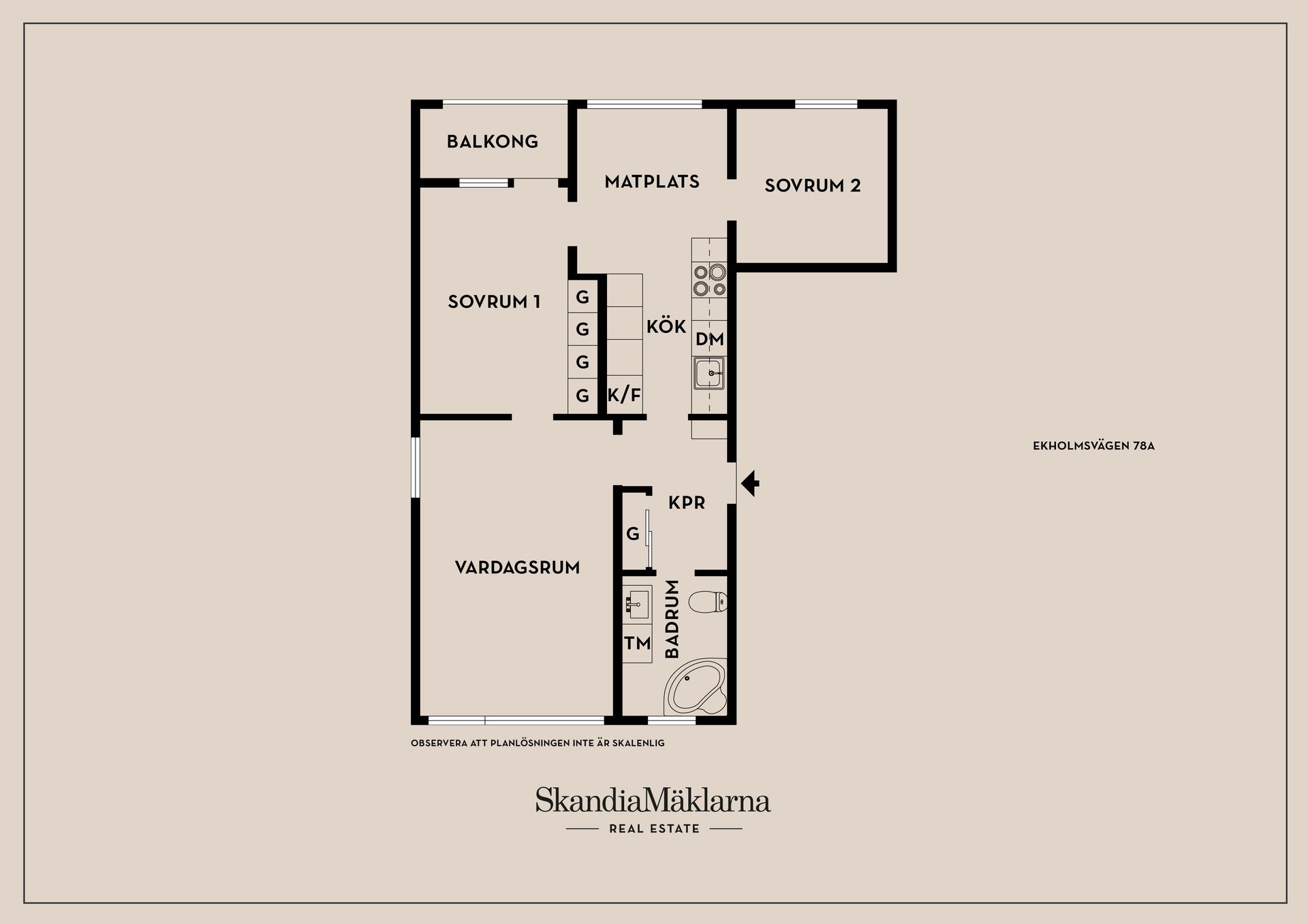 Bostadsrätt, Ekholmsvägen 78A, Ekholmen, Linköping