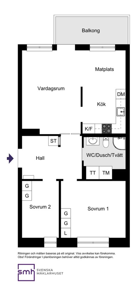 Bostadsrätt, Tappvägen 28, 5 tr., Bromma / Annedal, Stockholm