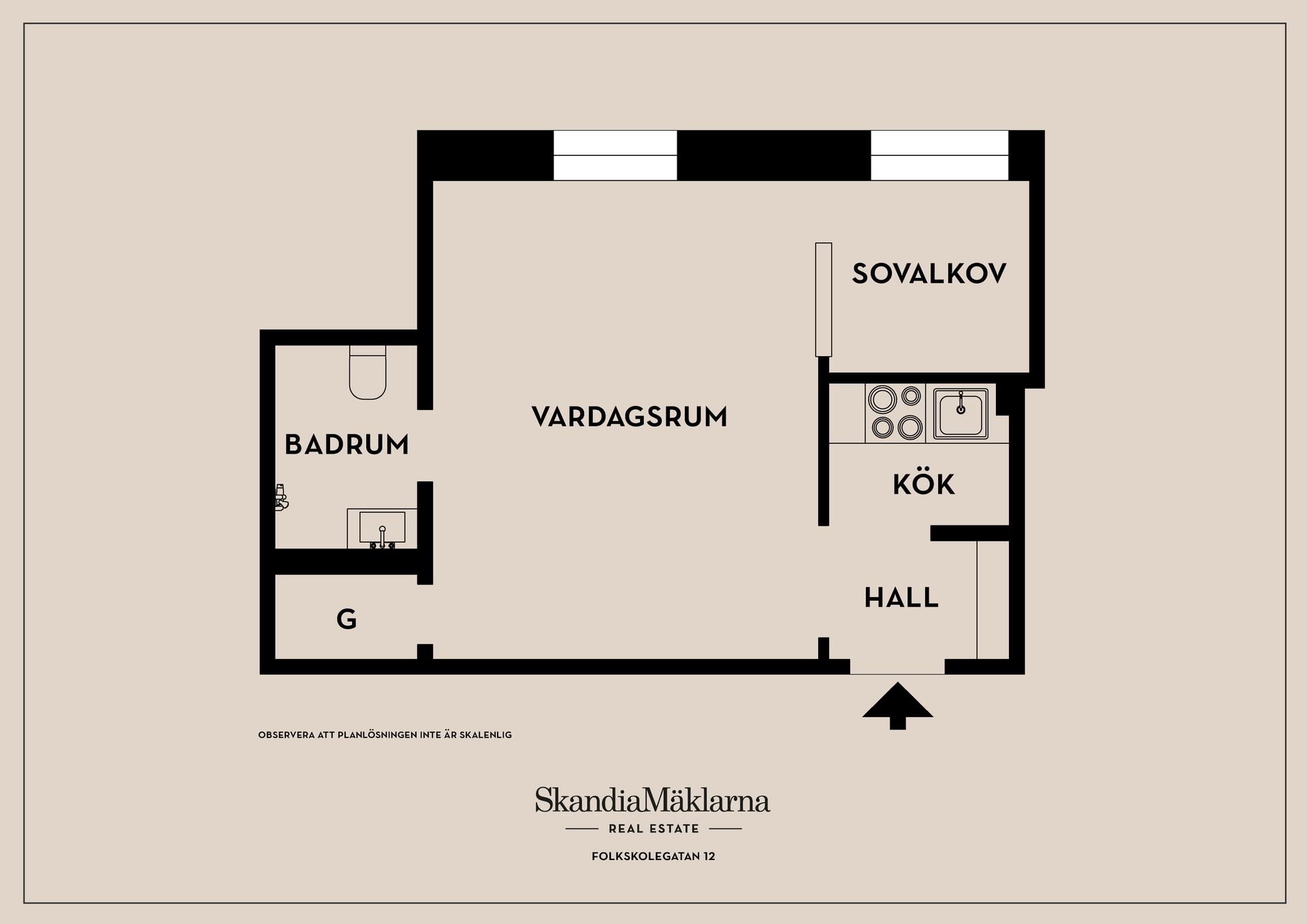Bostadsrätt, Folkskolegatan 12, Hornstull, Stockholm