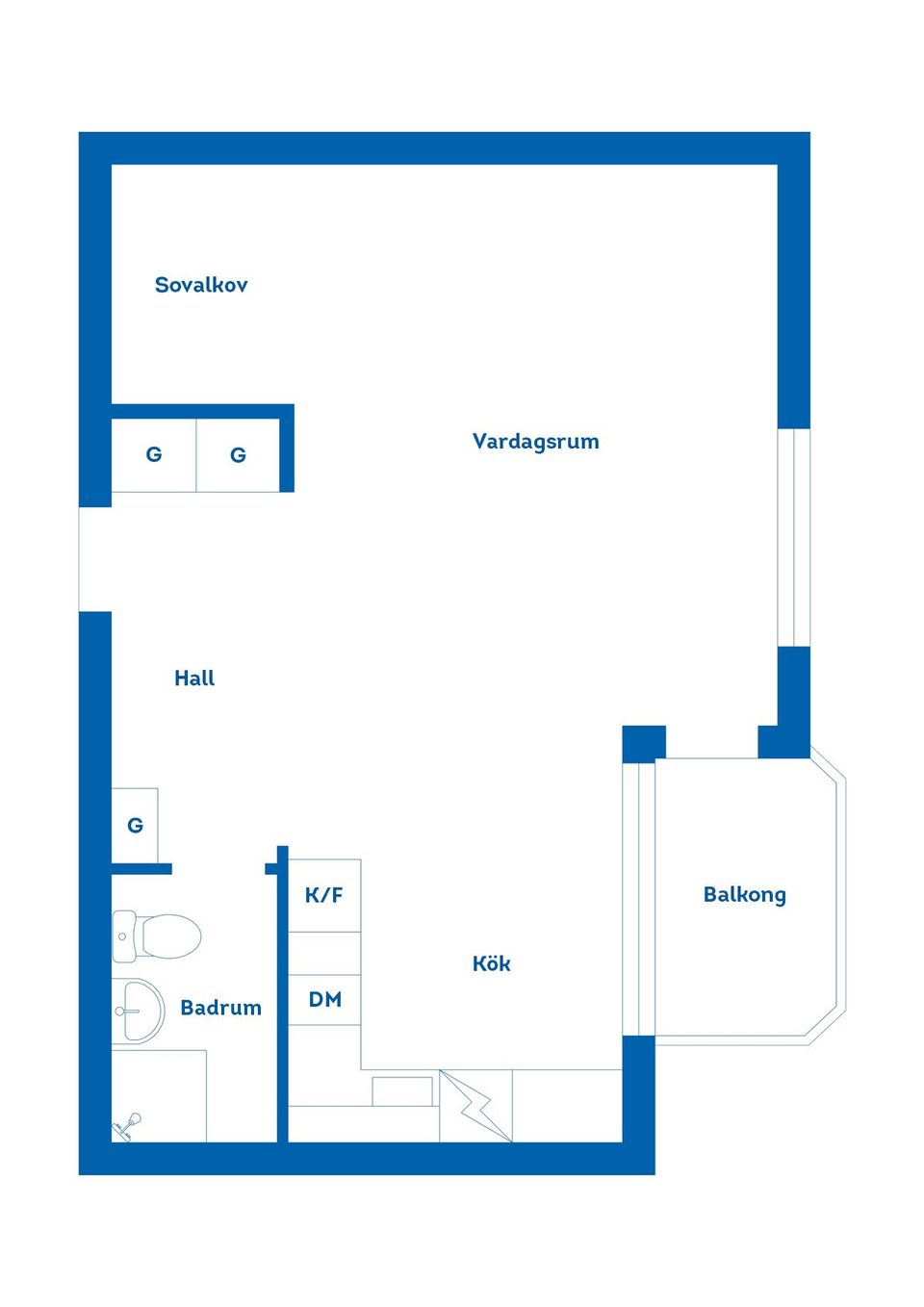 Bostadsrätt, Södra Kansligatan 32, Söder, Gävle