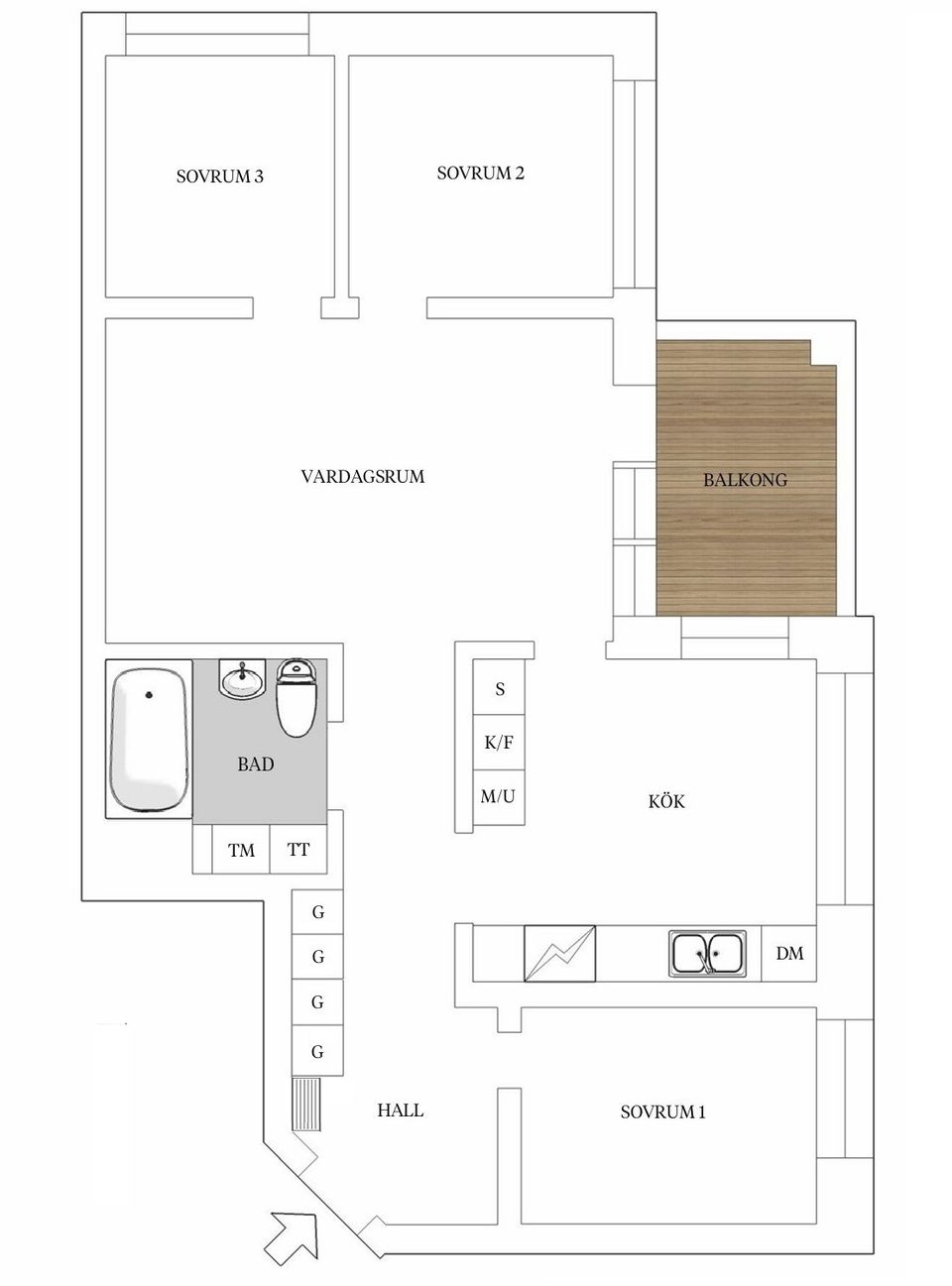 Bostadsrätt, Lidköpingsvägen 52, Hammarbyhöjden, Stockholm