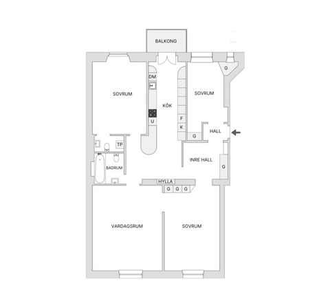 Bostadsrätt, Sankt Eriksgatan 110, 3 tr, Vasastan, Stockholm