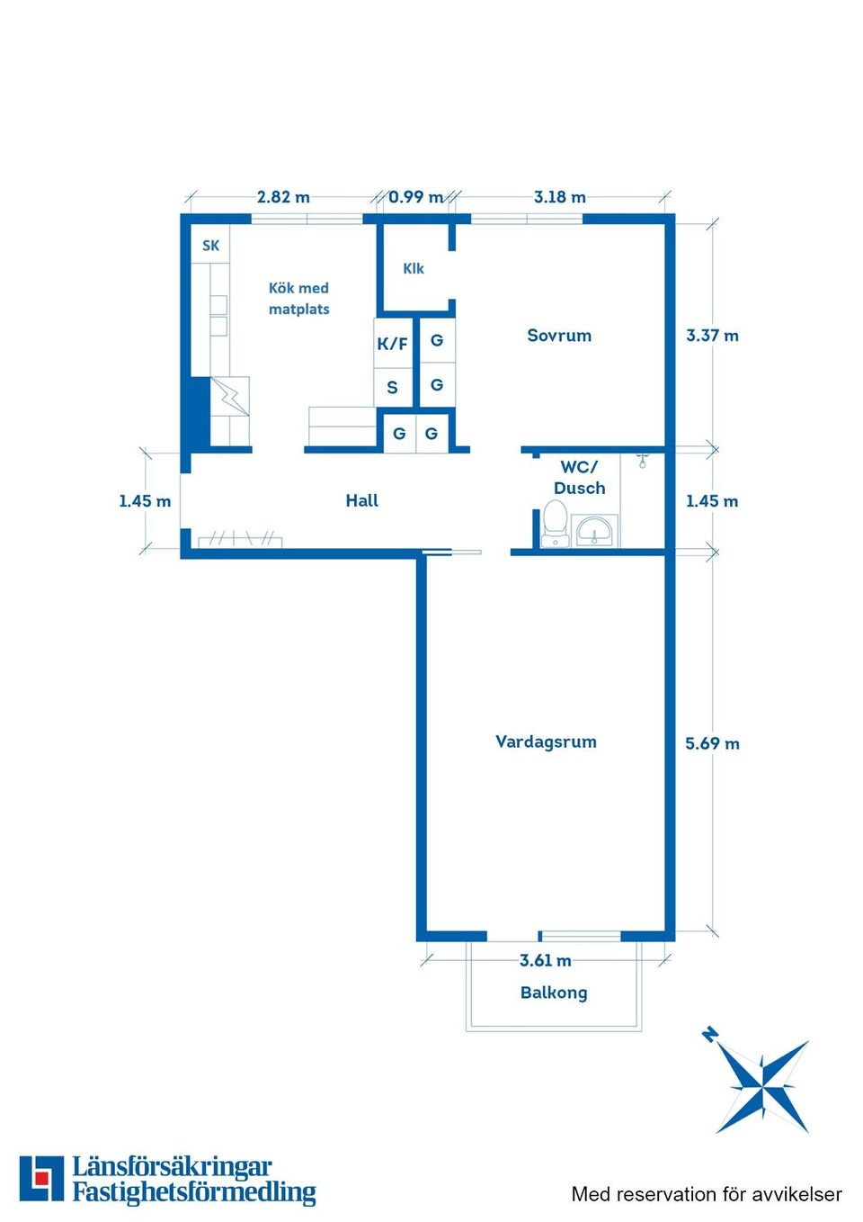 Bostadsrätt, Storgatan 29B, 2 vån, Centralt, Motala